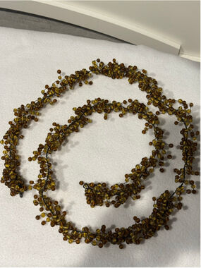 Unbranded 60" Fall Beaded Garland Brown Amber